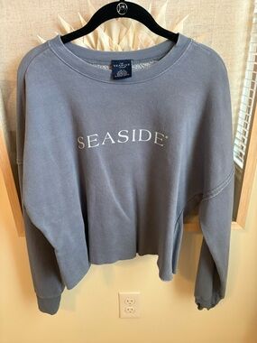 SEASIDE Cropped Fleece Sweatshirt